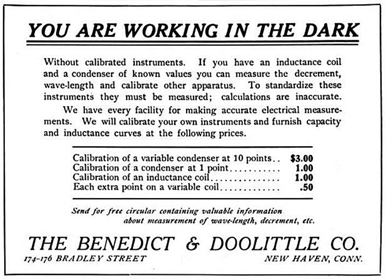 March 1913 ad in Electrician & Mechanic magazine