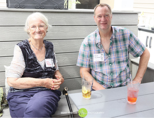 Betsy (Doolittle) Freeman & son Steve Harwood; Betsy is the daughter of WDRC founder Franklin M. Diilittle