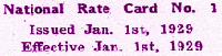 1929 rate card