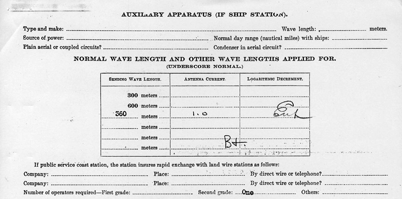 portion of WPAJ's first federal license courtesy of WDRCOBG.COM