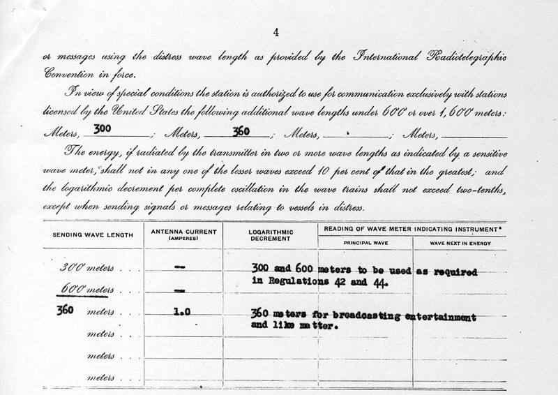 portion of WPAJ's first federal license courtesy of WDRCOBG.COM