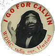 WDRC's "I Go For Calvin" button