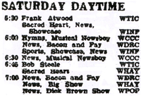 Hartford Times schedule - January 1, 1960
