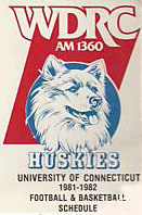 1981-82 UCONN pocket schedule