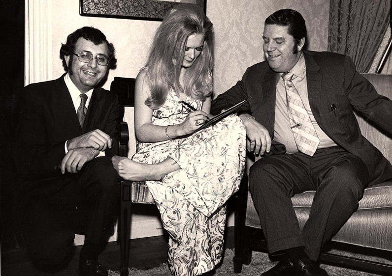 WPOP's Bob Paiva, country singer Lynn Anderson & WPOP's Lou Morton