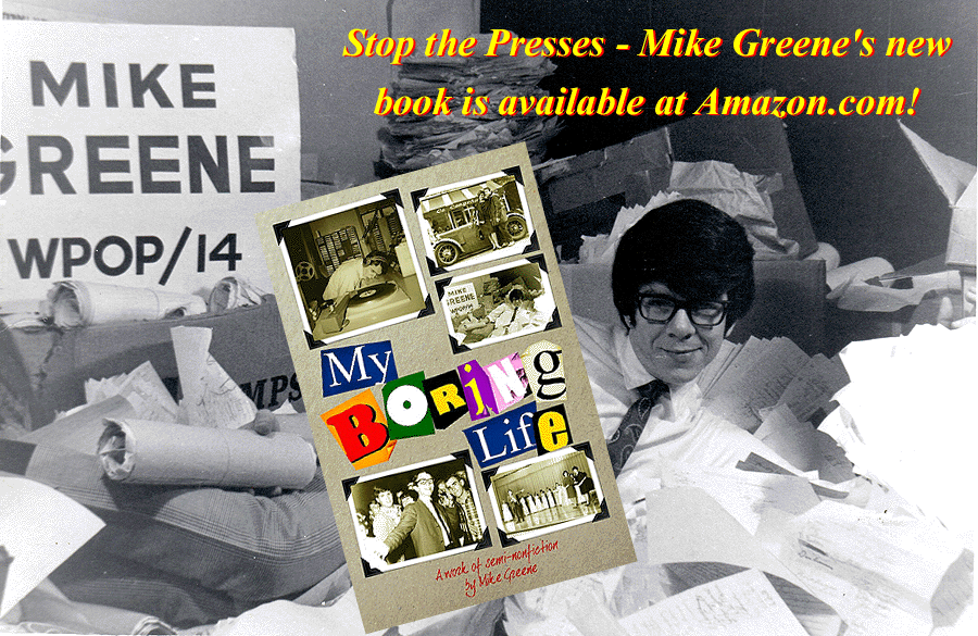 WPOP Boss Jock Mike Greene spends time with his fan mail (circa 1968-69).