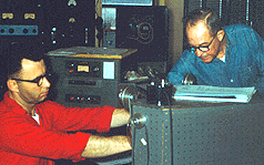 WPOP engineers (l-r:) Chuck Ripley and Don Muckle