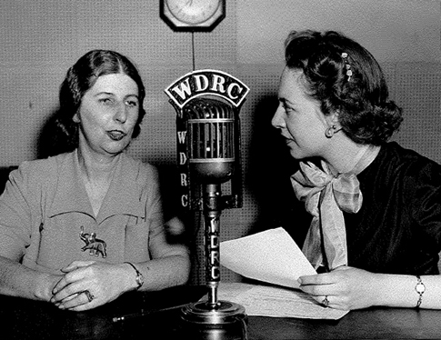 April 19, 1946 - WDRC's Lani Jurev interviewing Connecticut Secretary of State Frances Burk Redick