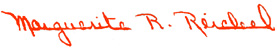 Marguerite R. Reichel signature