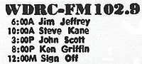 WDRC FM schedule - October 1, 1968