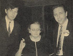 April 1967 - Bertha with WDRC's Don Wade (left) and WABC's Bob Lewis (right)