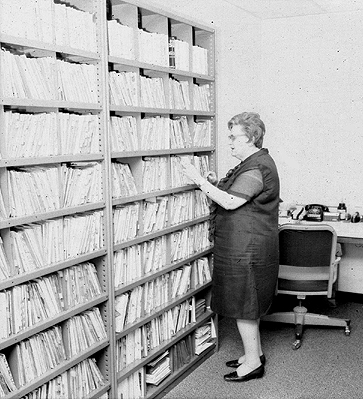 Bertha Porter in the WDRC record library