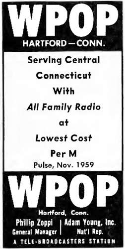 WPOP ad in Broadcasting magazine - May 16, 1960
