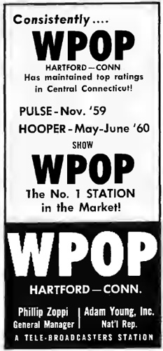 WPOP ad in Broadcasting magazine - July 25, 1960