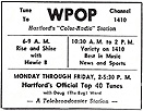 December 7, 1958 - WPOP Color Radio ad