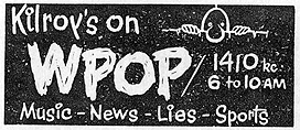 Kilroy ad from WPOP Good Guy Gazette, September 2, 1965